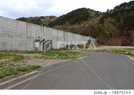 宮古市田老のスーパー堤防 防潮堤 女遊戸海浜付近 の写真素材