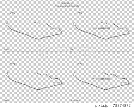 白地図-オセアニア-マーシャル諸島共和国 白地図-オセアニア-マーシャル諸島共和国 78874872