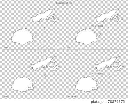 白地図-オセアニア-フィジー共和国 78874873