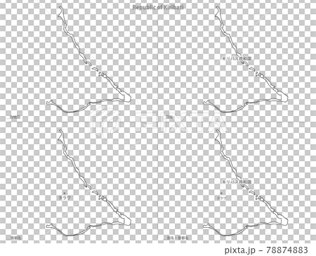 Blank Map-Oceania-Republic of Kiribati 78874883