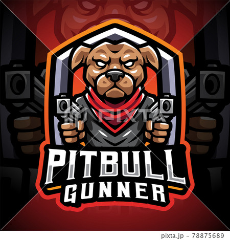 Pitbull gunner esport Mascot Logo 78875689