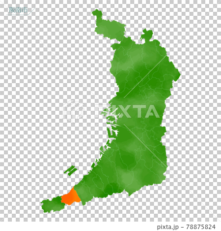 水彩風の地図　大阪府　阪南市 78875824