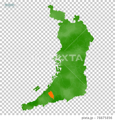水彩風の地図　大阪府　貝塚市 78875856