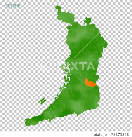 水彩風の地図　大阪府　羽曳野市 78875868