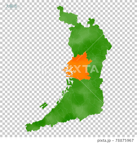 大阪府大阪市水彩畫地圖 78875967