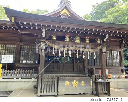 埼玉県所沢市の北野天神社の本殿の風景。 埼玉県所沢市の北野天神社の本殿の風景。 78877144