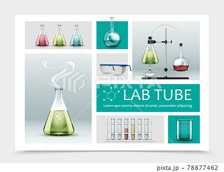 Realistic Laboratory Equipment Compositionのイラスト素材