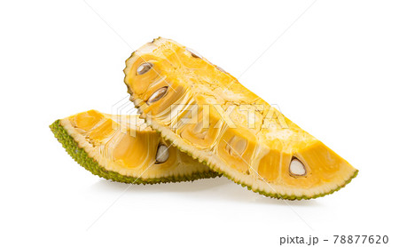 Jackfruit slice isolated on white Jackfruit slice isolated on white 78877620