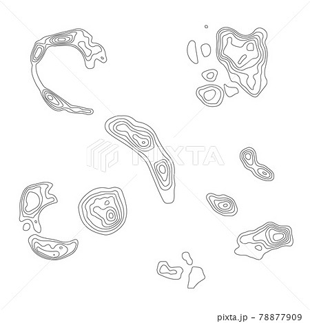 Abstract icon with topographic element on white background. 78877909