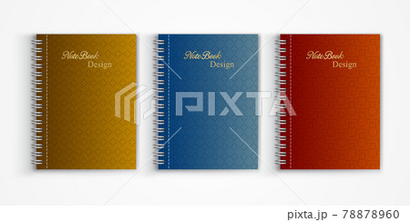 Set of geometric pattern notebook cover background design 78878960