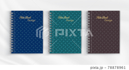 Set of geometric pattern notebook cover background design 78878961