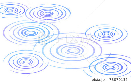 水彩で描いた雨の波紋 78879155