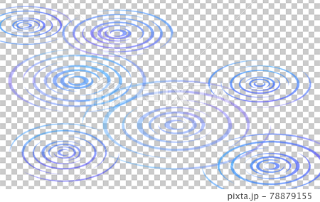 水彩で描いた雨の波紋 78879155