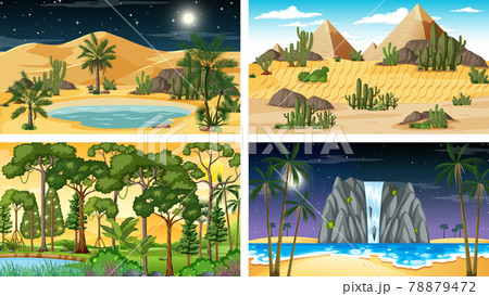 Four different nature horizontal scenes 78879472