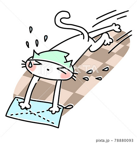 ぞうきんがけ 掃除のイラスト素材