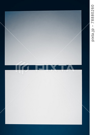 Blank A4 paper, white on blue background as office stationery flatlay, luxury branding flat lay and brand identity design for mockup Blank A4 paper, white on blue background as office stationery flatlay, luxury branding flat lay and brand identity design for mockup 78880260