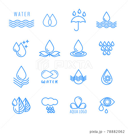 A set of vector icons water drop 78882062