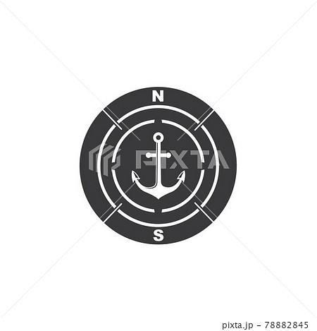 Anchor compass concept icon Logo vector illustration Anchor compass concept icon Logo vector illustration 78882845