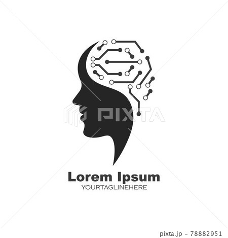 brain head tech  vector illustration design 78882951