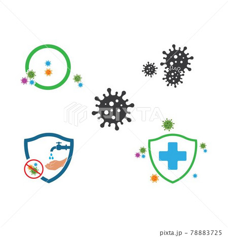 virus and bacteria icon vector illustration design virus and bacteria icon vector illustration design 78883725