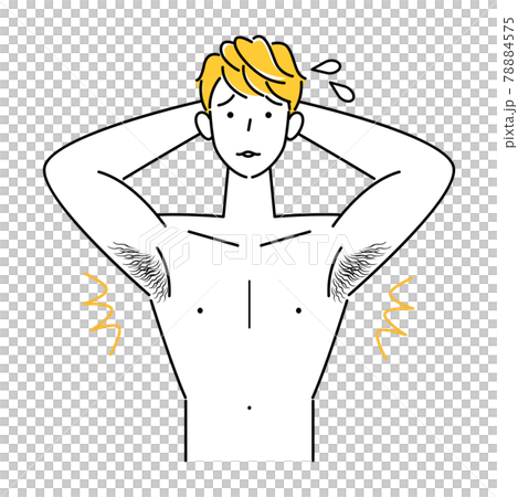 Illustration simple vector of a cute man who is fine macho and nice buddy is worried about hair Illustration simple vector of a cute man who is fine macho and nice buddy is worried about hair 78884575