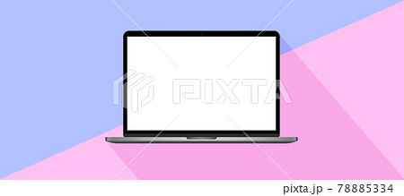 ノートパソコン ツートンカラー 背景 ベクター ノートパソコン ツートンカラー 背景 ベクター 78885334