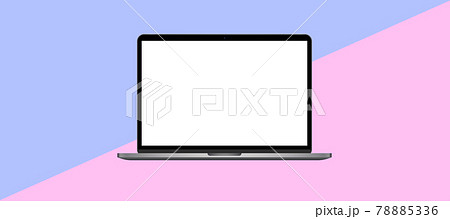 ノートパソコン　ツートンカラー　背景　ベクター 78885336
