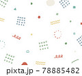 おしゃれな幾何学模様のフレーム カラフルなデザイン 背景素材 78885482