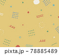 おしゃれな幾何学模様のフレーム カラフルなデザイン 背景素材 78885489