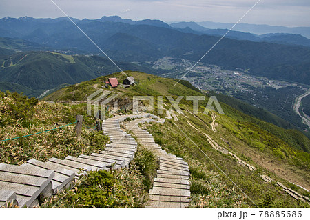 八方尾根自然研究路　迫力ある木道　長野県白馬村 78885686