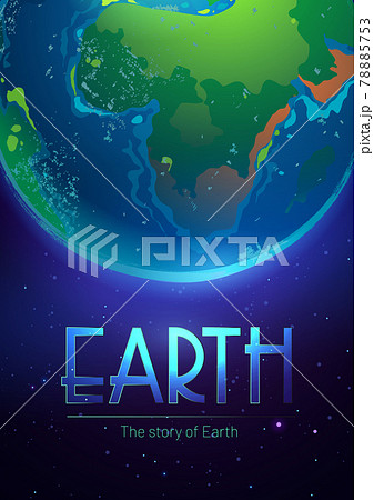 Story of the Earth poster with green planet 78885753