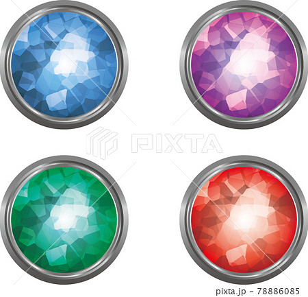宝石のようなボタンのイメージイラスト 装飾 のイラスト素材