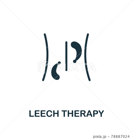 Leech Therapy icon. Monochrome simple element from therapy collection. Creative Leech Therapy icon for web design, templates, infographics and more 78887024