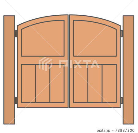 一戸建て住宅の門 78887300