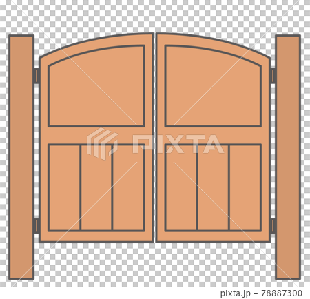 一戸建て住宅の門 78887300