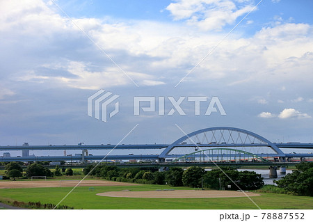 五色桜大橋と江北橋 78887552