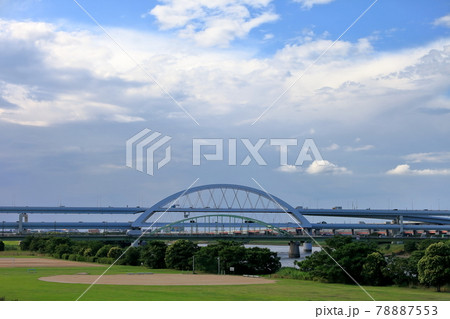 五色桜大橋と江北橋 78887553