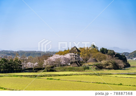 鳥取県米子市 春の伯耆古代の丘公園の遠景 鳥取県米子市 春の伯耆古代の丘公園の遠景 78887568