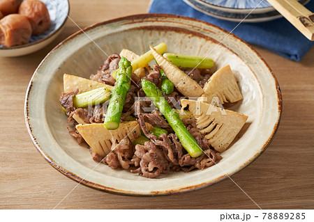 牛肉とたけのこの炒め物（国産牛） 78889285