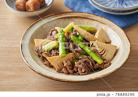 牛肉とたけのこの炒め物（国産牛） 78889290