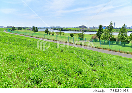 川口パブリックゴルフ場付近より鹿浜橋/荒川方面を望む(埼玉県川口市)【2021.6】 川口パブリックゴルフ場付近より鹿浜橋/荒川方面を望む(埼玉県川口市)【2021.6】 78889448