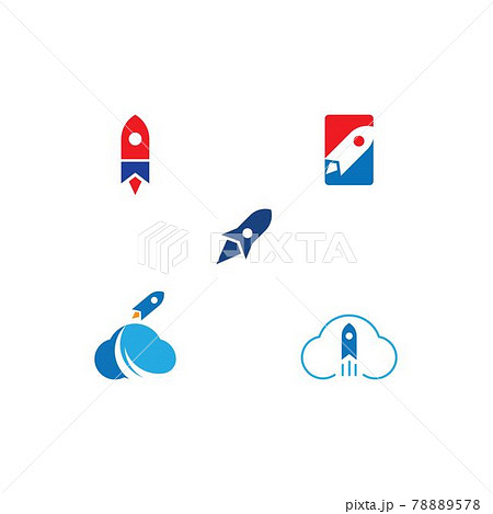 Rocket ilustration logo vector 78889578