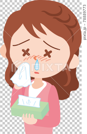 鼻が詰まった女性 鼻が詰まった女性 78889773