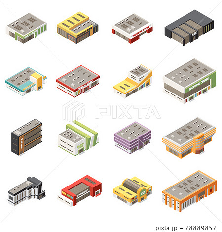 Shopping Mall Icons Set Shopping Mall Icons Set 78889857