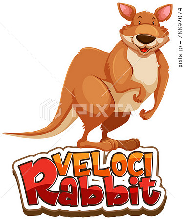 Kangaroo Cartoon Character With Velocirabbit のイラスト素材 7074