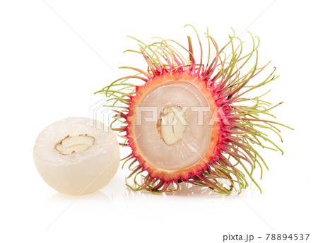 rambutan fruits on white background 78894537