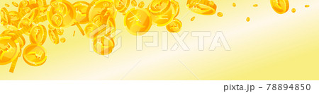 Indian rupee coins falling. Bizarre scattered INR coins. India money. Pleasant jackpot, wealth or success concept. Vector illustration. Indian rupee coins falling. Bizarre scattered INR coins. India money. Pleasant jackpot, wealth or success concept. Vector illustration. 78894850