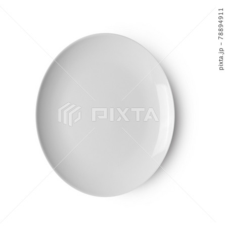 Empty ceramic round plate isolated on white backgroud Empty ceramic round plate isolated on white backgroud 78894911