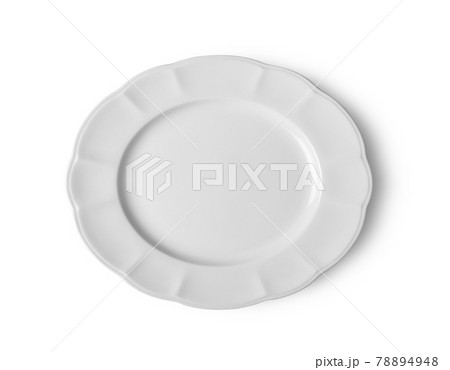 white ceramic plate on white background 78894948