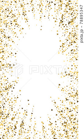 Gold triangles luxury sparkling confetti. Scattere 78895347